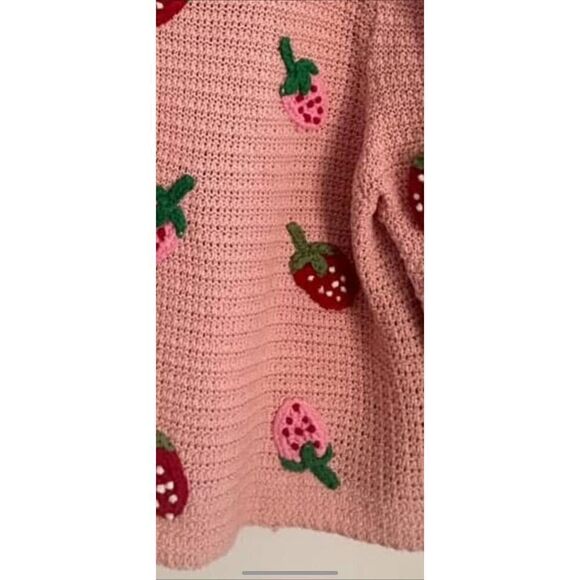 Zara Strawberry Knit Sweater - Picture 2 of 3